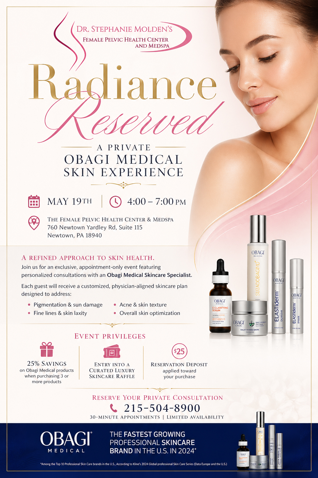 A private Obagi Medical SKin Experience presented by Dr. Stephanie Molden