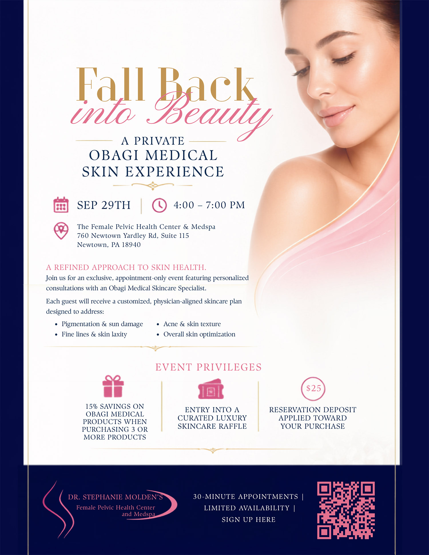 A private Obagi Medical SKin Experience presented by Dr. Stephanie Molden